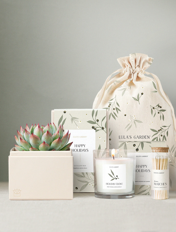 Holiday Bliss Garden & Soy Candle & Matches