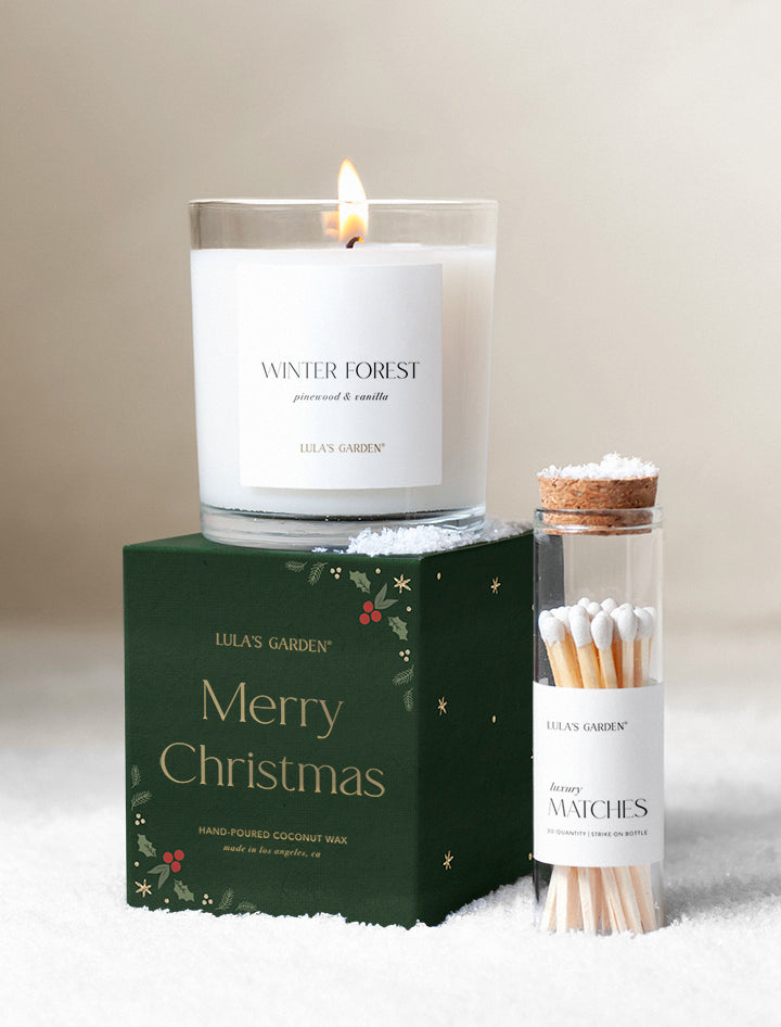 Christmas Bliss & Scented Candle & Matches
