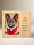 Custom Text Furever Remembered Bamboo Picture Frame - Image 