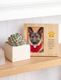 Custom Text Furever Remembered Bamboo Picture Frame - Image 