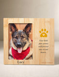 Custom Text Furever Remembered Bamboo Picture Frame - Image 