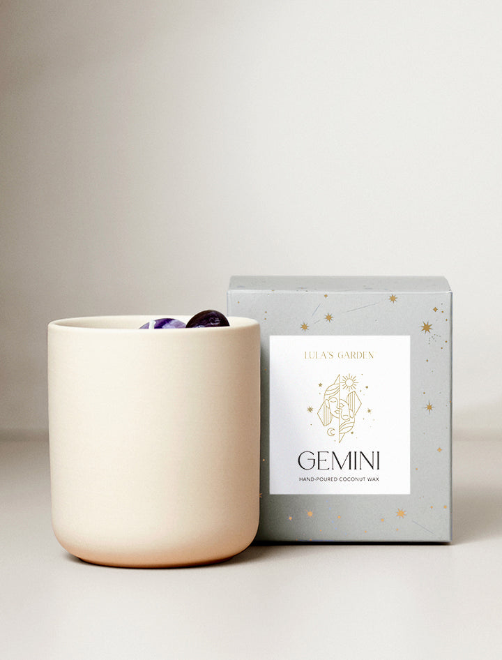 Zodiac Scented Candle | Succulent Gifting | Lula's Garden | Gemini
