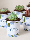 Lula's Favors 6-Pack Succulents - In Loving Memory - Image 