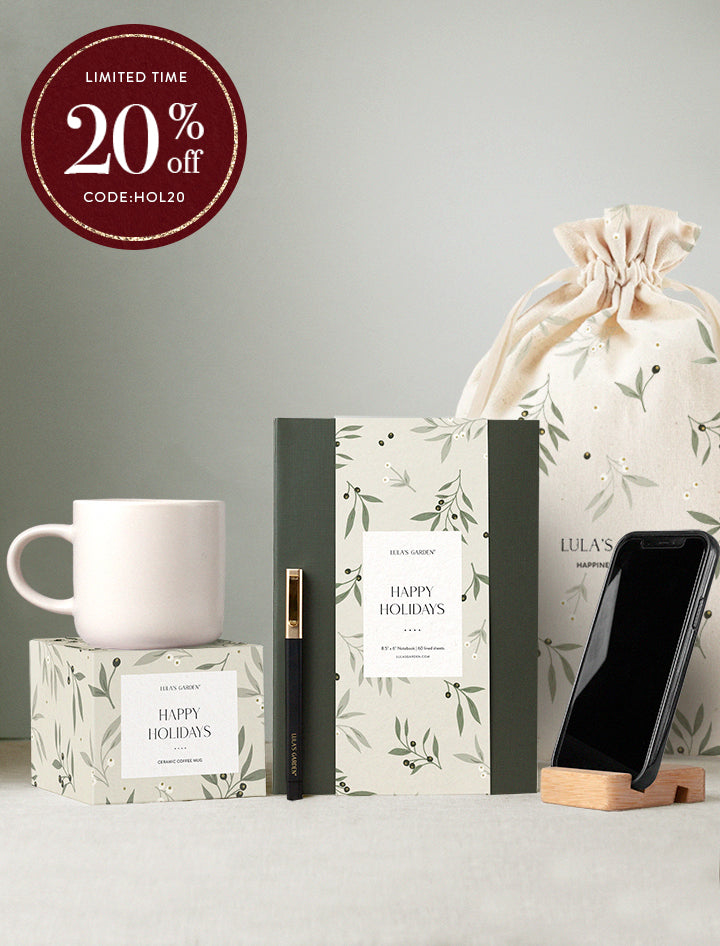 Holiday Mug & Notebook & Pen & Phone Holder