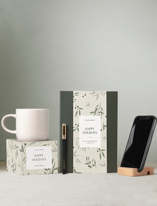 Holiday Mug & Notebook & Pen & Phone Holder