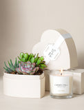 With Sympathy Small Heart Garden & Scented Candle - Image 