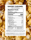 Nutrition facts for popcorn.