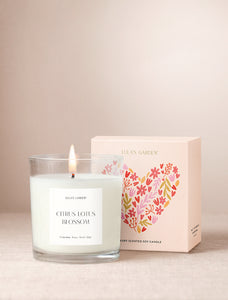 Valentine's Day Rosé Garden & Soy Candle & Matches