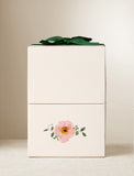 Beige gift box with green bow. - Image 