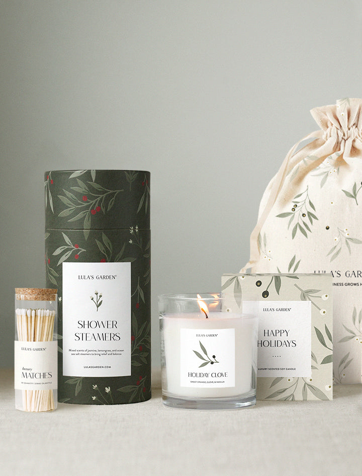Holiday Shower Steamer & Candle & Matches