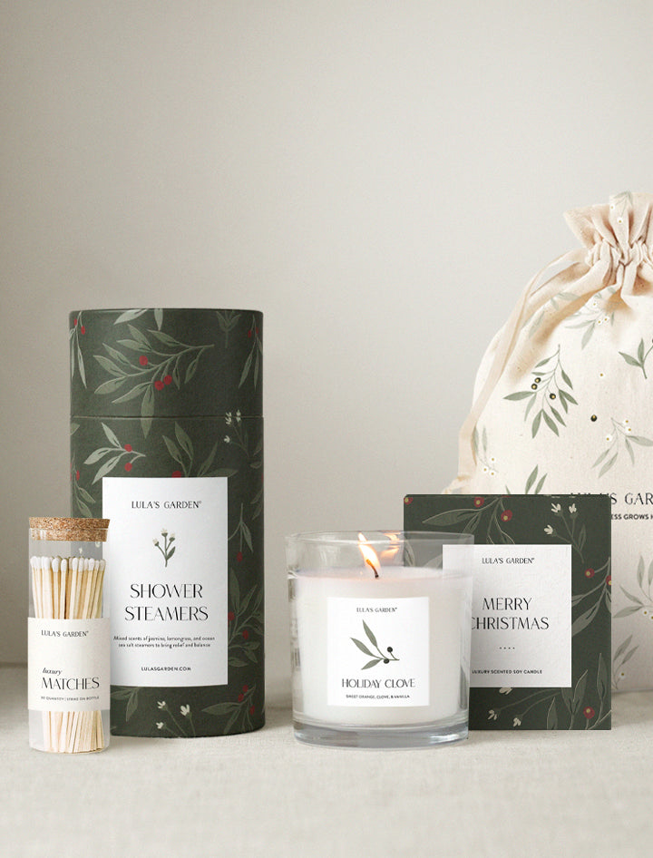Christmas Shower Steamer & Candle & Matches