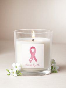 Pink Ribbon Candle